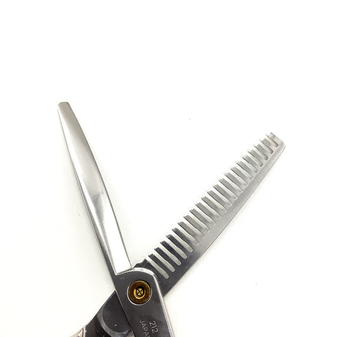 【オオカワプロシザーズ オオカワプロシザーOKAWA PRO SCISSORS】J-series 212 メガネ シザー セニング 美容ハサミ すきばさみ 美容師 理容師 約20~25% 右利き 5.8インチ 中古 sc2625